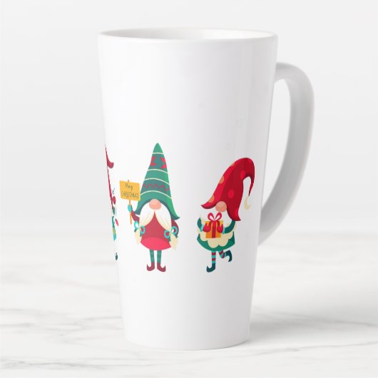 Dwarfs wens je prettige kerst latte mok (Rechterhoek)