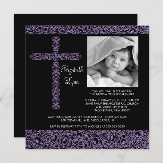 dwars-foto Baptisme-inname Kaart (Voorkant / Achterkant)