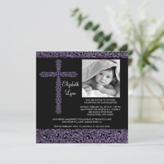  dwars-foto Baptisme-inname Kaart (Staand voorkant)