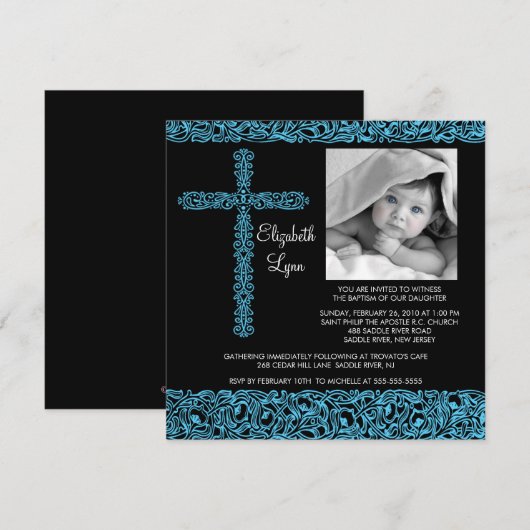  dwars-foto Baptisme-inname Kaart (Voorkant / Achterkant)