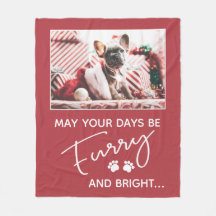 Dwars kerstrood met foto's en witte poten