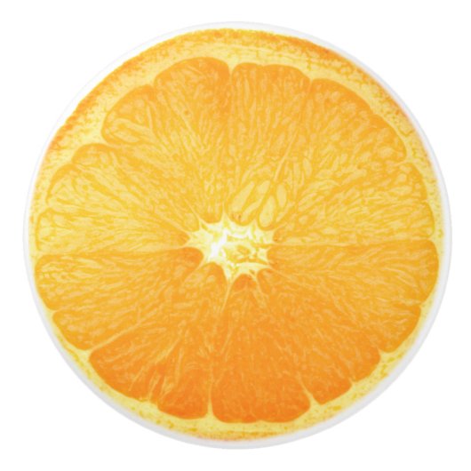 Dwars Oranje plak keramische knop (Voorkant)