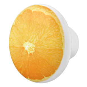 Dwars Oranje plak keramische knop