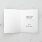 Dwars Pasen Kaarten - Paarse Roos Christelijke Kaa (Binnen)