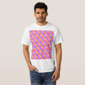 Dwars regenboog patroon t-shirt (Voorkant volledig)