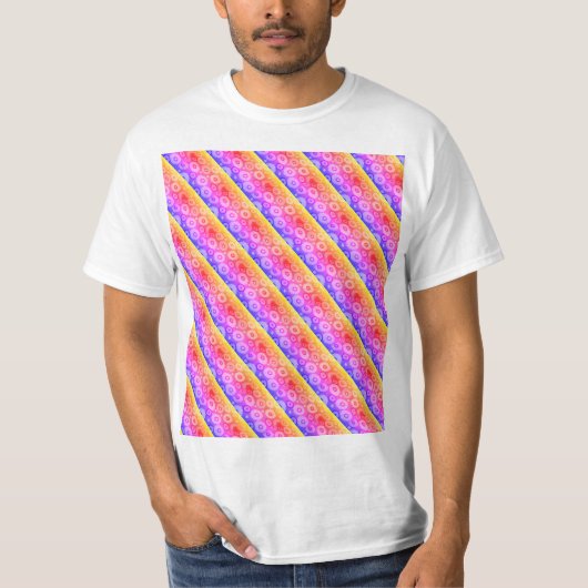 Dwars regenboog patroon t-shirt (Voorkant)