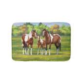 Dwarsboompaarden van de baai in het zomerdeeg badmat (Voorkant)