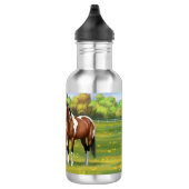 Dwarsboompaarden van de baai in het zomerdeeg waterfles  (Rechts)