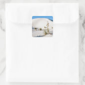 Dwarsduinen en Soaptree Yucca Vierkante Sticker (Tas)