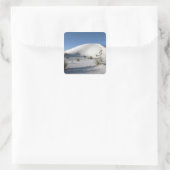 Dwarsduinen en Soaptree Yucca Vierkante Sticker (Tas)