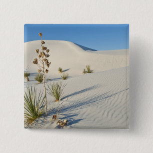 Dwarsduinen, Yucca, schaduwen Vierkante Button 5,1 Cm