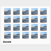 Dwarsduinen, Yucca, Vroeg Ochtendlicht Vierkante Sticker (Vel)