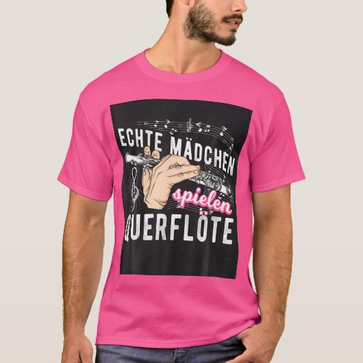 dwarsfluit muziekinstrument muziekinstrument trans t-shirt (Voorkant)