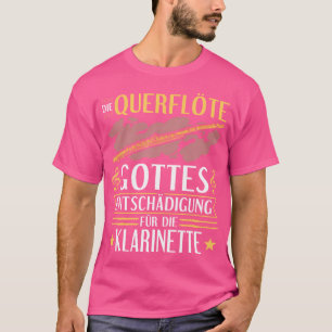 Dwarsfluitcompensatie klarinet blaasmuziek t-shirt