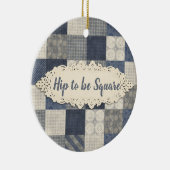 Dwarskantelen voor kerstversiering keramisch ornament (Rechts)