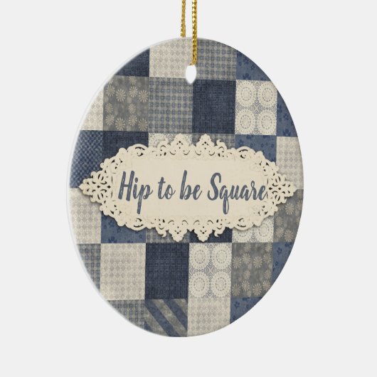 Dwarskantelen voor kerstversiering keramisch ornament (Rechts)