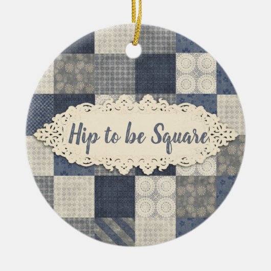 Dwarskantelen voor kerstversiering keramisch ornament (Voorkant)