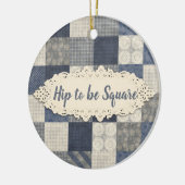 Dwarskantelen voor kerstversiering keramisch ornament (Links)