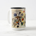 Dwarslijnen Tweekleurige Koffiemok<br><div class="desc">door Vassily Kandinsky</div>