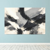 Dwarsstromen in As Canvas Afdruk (Insitu (Houten vloer))