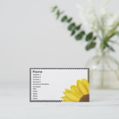 Dwart Visitekaartje zonnebloem - Horizontaal (Staand voorkant)