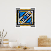 Dwarven Chest - Art Deco Fantasty Abstract Poster (Keuken)