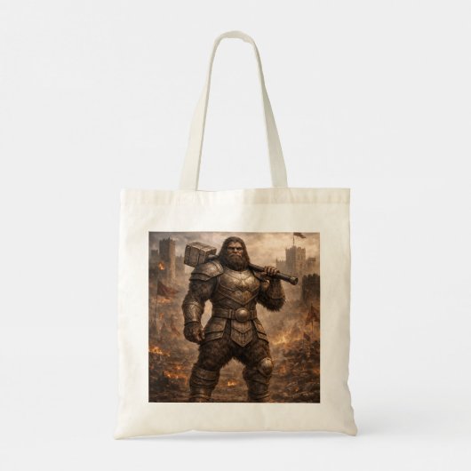 Dwarven Forge Scene Tote Bag – Fantasy Blacksmith (Achterkant)