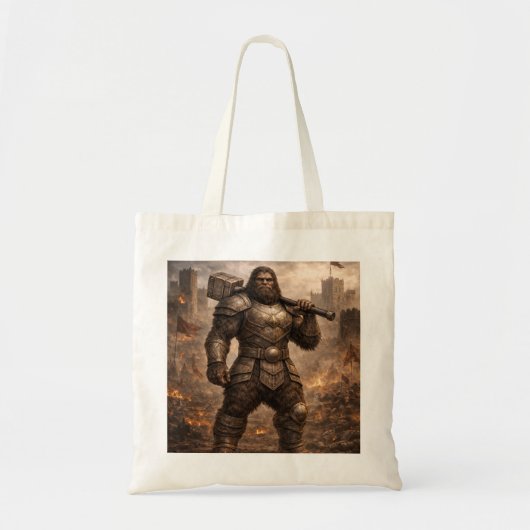 Dwarven Forge Scene Tote Bag – Fantasy Blacksmith (Voorkant)