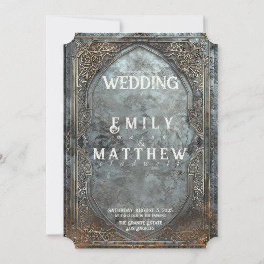 Dwarven Splendor Fantasy bruiloft uitnodiging (Voorkant)