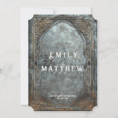 Dwarven Splendor Fantasy bruiloft uitnodiging (Achterkant)