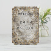 Dwarven Splendor Fantasy bruiloft uitnodiging (Staand voorkant)