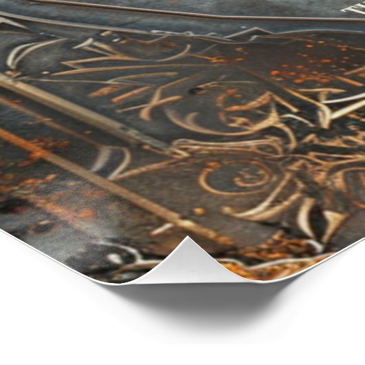 Dwarven Splendor Fantasy Trouwstoel Grafiek Perfect Poster (Hoek)