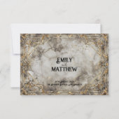 Dwarven Splendor Fantasy Wedding Dank u kaart (Achterkant)