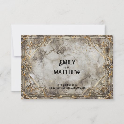 Dwarven Splendor Fantasy Wedding Dank u kaart (Achterkant)