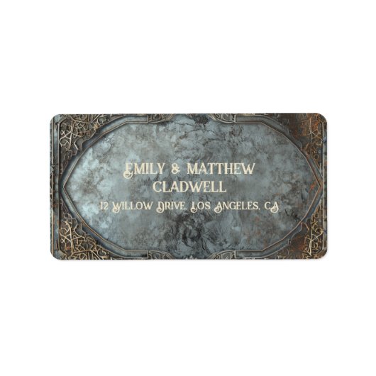Dwarven Splendor Fantasy Wedding Etiket (Voorkant)