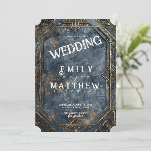 Dwarven Splendor Fantasy Wedding Kaart (Staand voorkant)