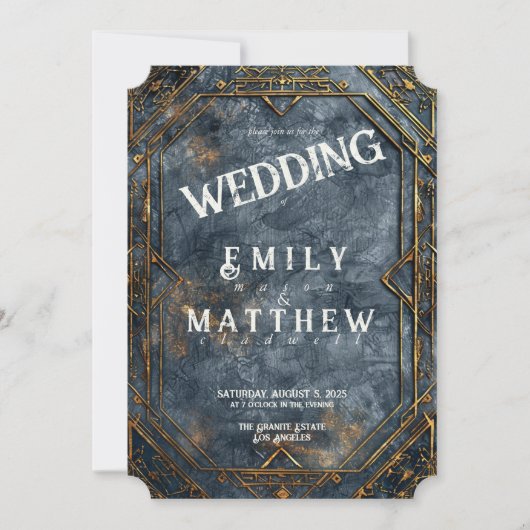 Dwarven Splendor Fantasy Wedding Kaart (Voorkant)