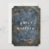 Dwarven Splendor Fantasy Wedding Kaart (Achterkant)