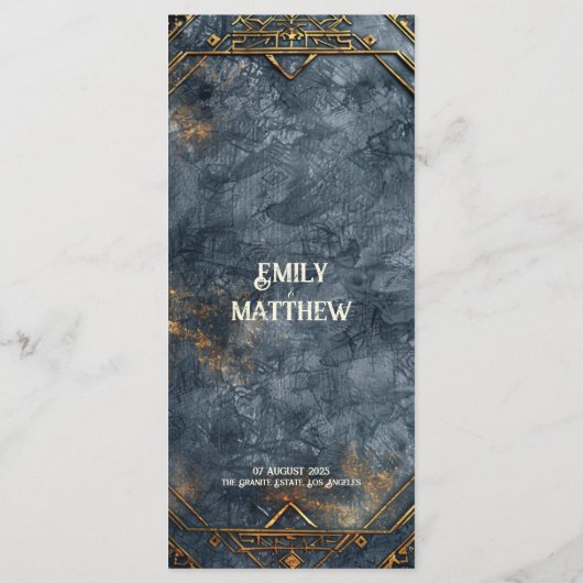 Dwarven Splendor Fantasy Wedding Menu (Achterkant)