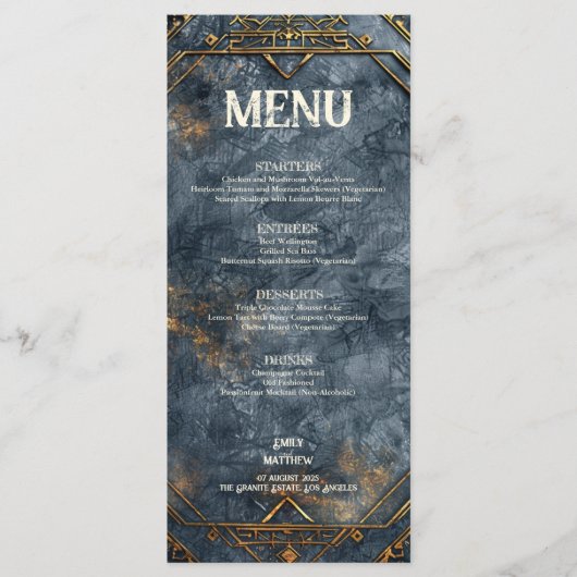 Dwarven Splendor Fantasy Wedding Menu (Voorkant)