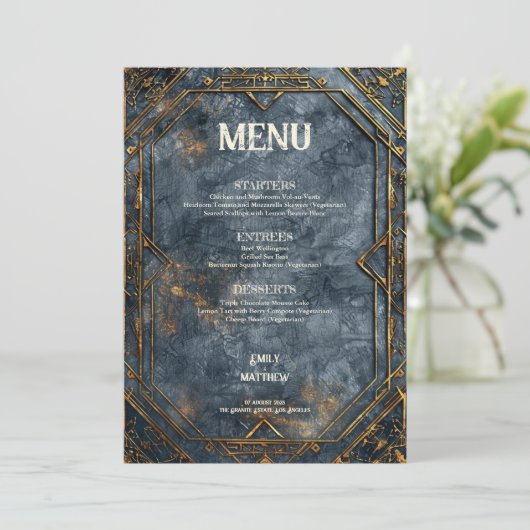 Dwarven Splendor Fantasy Wedding Menu (Staand voorkant)