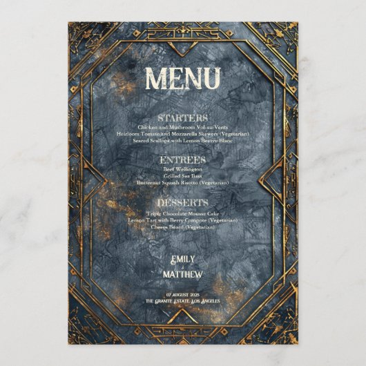 Dwarven Splendor Fantasy Wedding Menu (Voorkant)