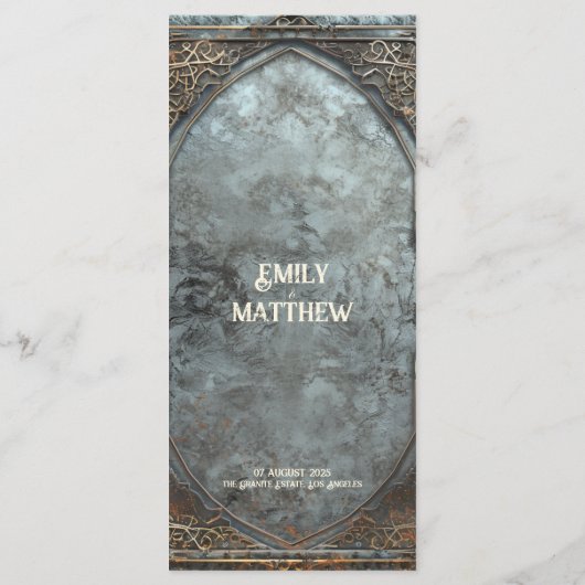 Dwarven Splendor Fantasy Wedding Menu (Achterkant)