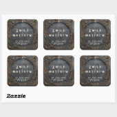 Dwarven Splendor Fantasy Wedding Vierkante Sticker (Vel)