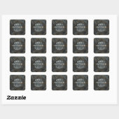 Dwarven Splendor Fantasy Wedding Vierkante Sticker (Vel)