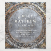 Dwarven Splendor Fantasy Wedding Wijn Etiket (Enkel label)