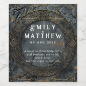 Dwarven Splendor Fantasy Wedding Wijn Etiket (Enkel label)