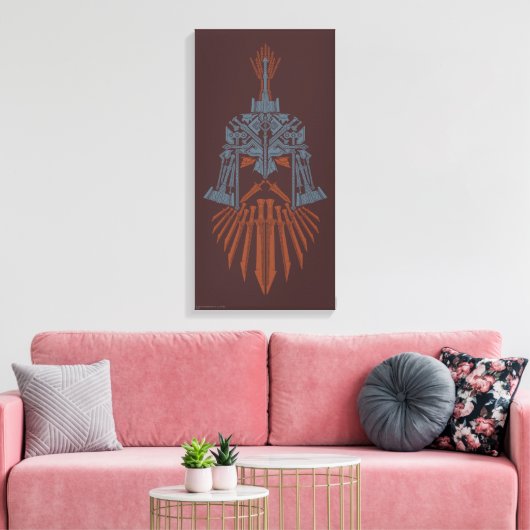Dwarven Weapons Helmet Icon Canvas Afdruk (Insitu (Woonkamer))