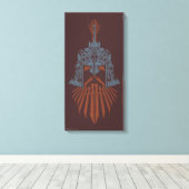 Dwarven Weapons Helmet Icon Canvas Afdruk (Insitu (Houten vloer))