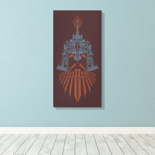 Dwarven Weapons Helmet Icon Canvas Afdruk (Insitu (Houten vloer))